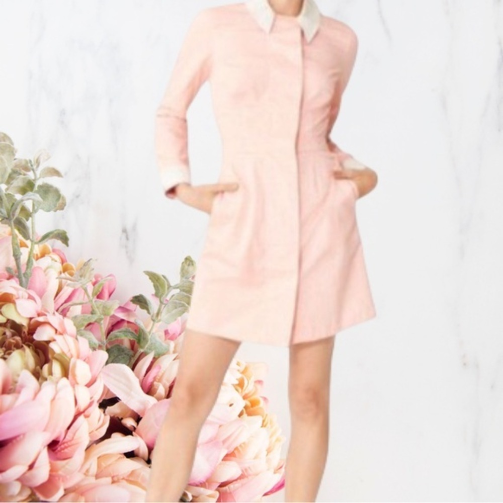 Kate Spade Saturday Pink Long Sleeve Cotton Dress VTG
